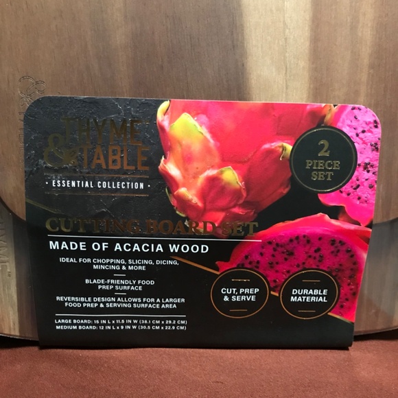 Thyme & Table Essential Collection Cutting Board Set 2 Piece New - Picture 5 of 10